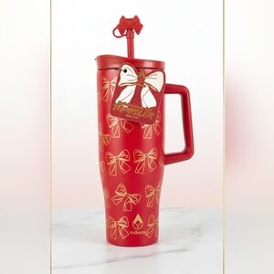 🎀 Hydra Peak 40oz Red Bow Tumbler – NWT 🎀